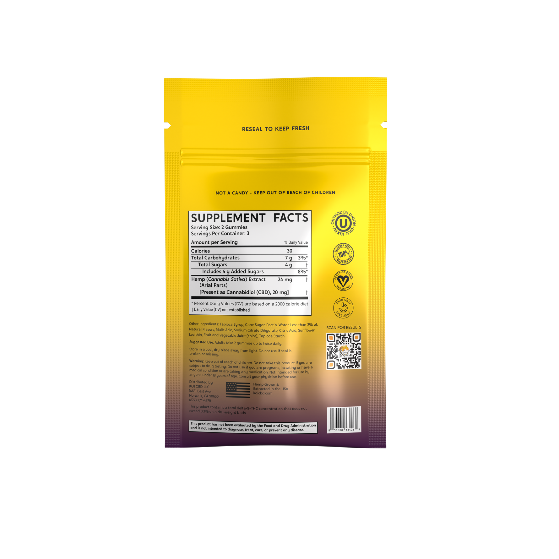 Broad Spectrum CBD Gummies by Koi CBD