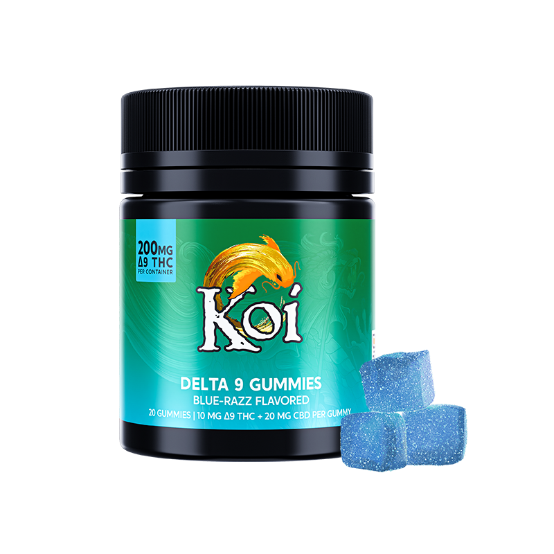 Delta 9 Gummies by Koi in Blue Razz